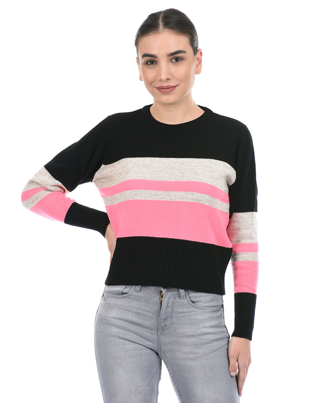 Species Women Color Block Multicolor Sweater